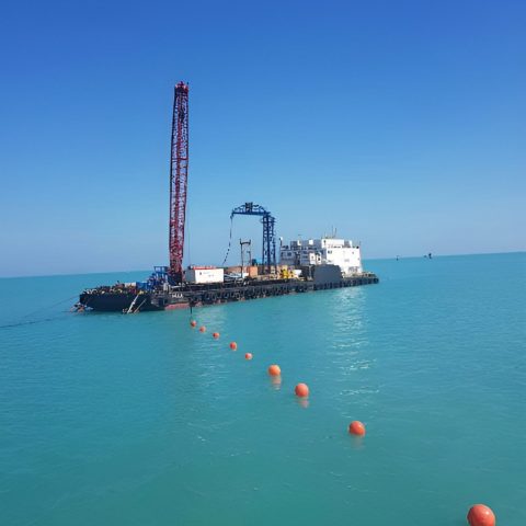 Submarine cable installation operation